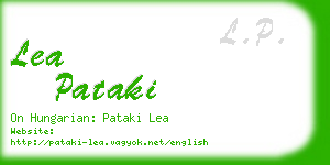 lea pataki business card